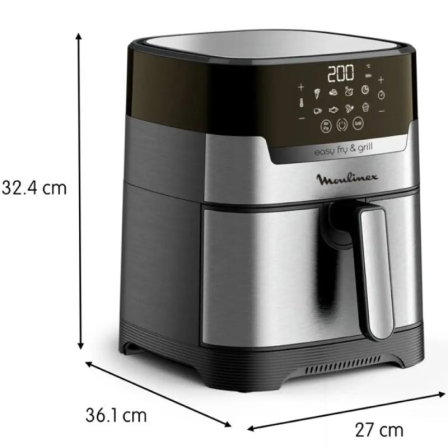 Moulinex Easy Fry & Grill EZ505D Freidora de Aire 4.2L Plata Moulinex Easy Fry & Grill EZ505D Freidora de Aire 4.2L Plata